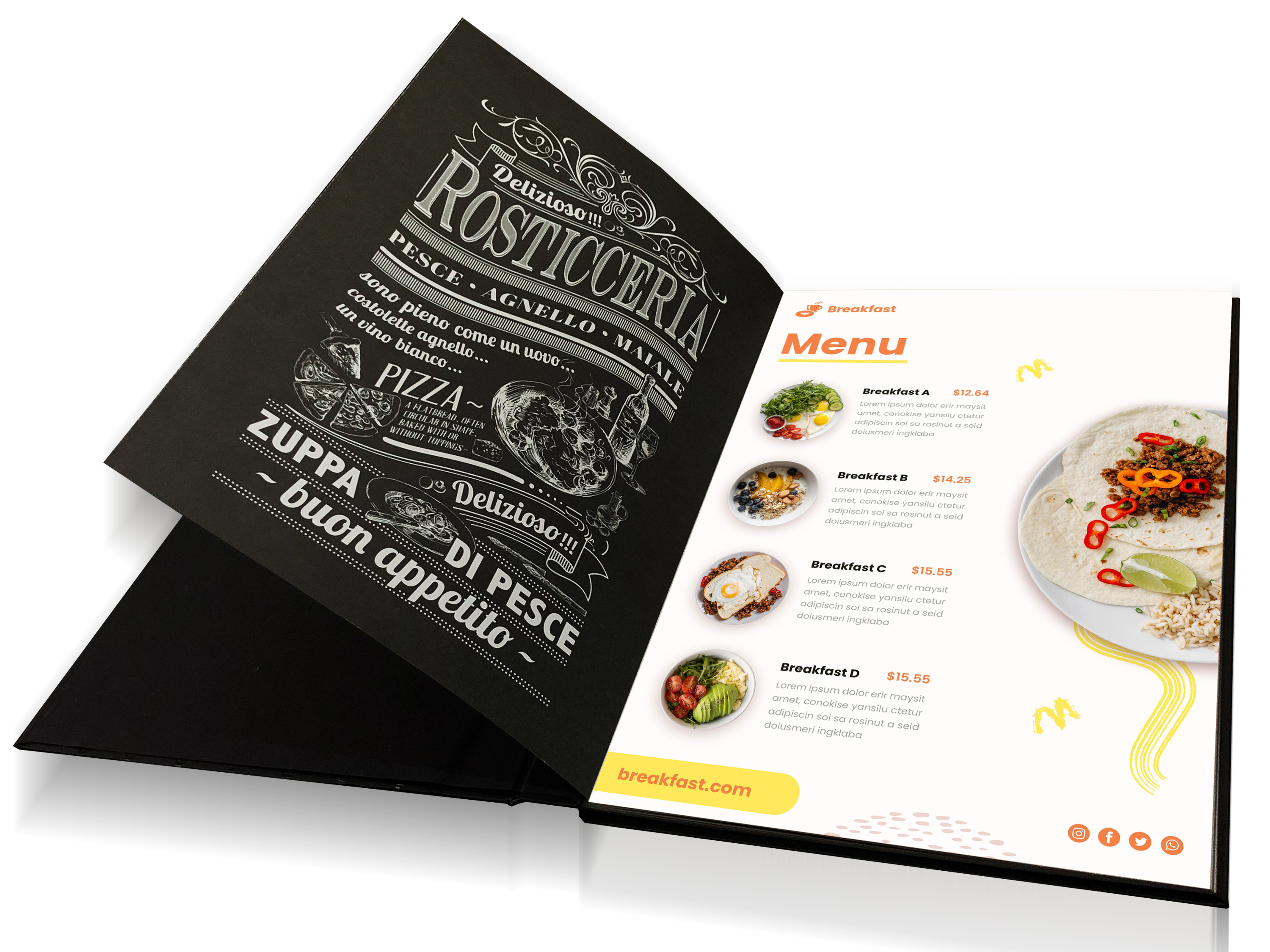 HARD COVER MENU CONTENT